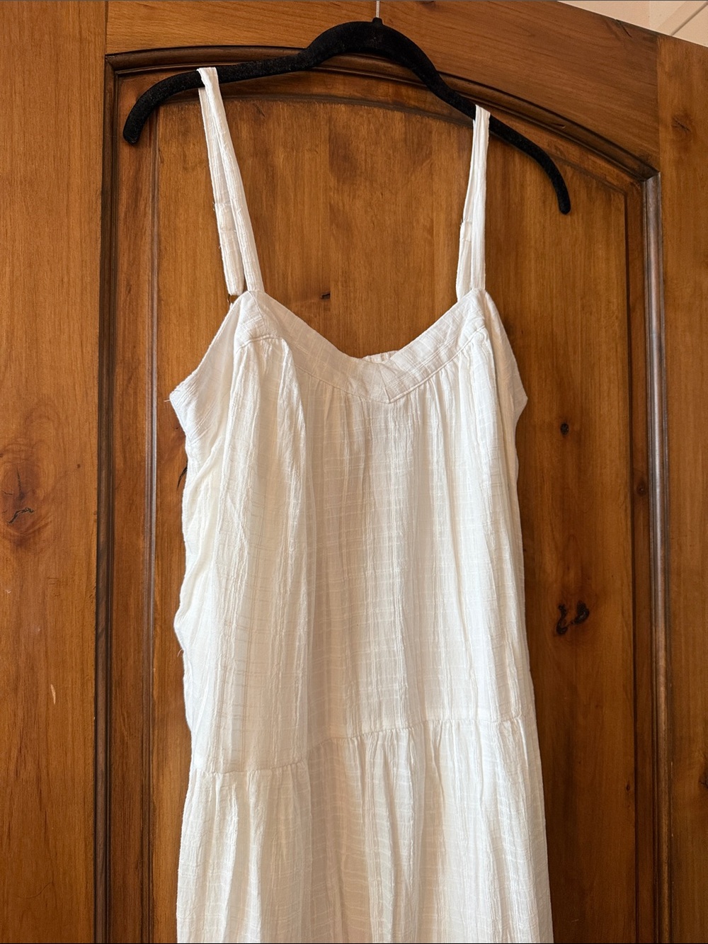 Knox Rose White Gauze Slip Dress with Thin Straps